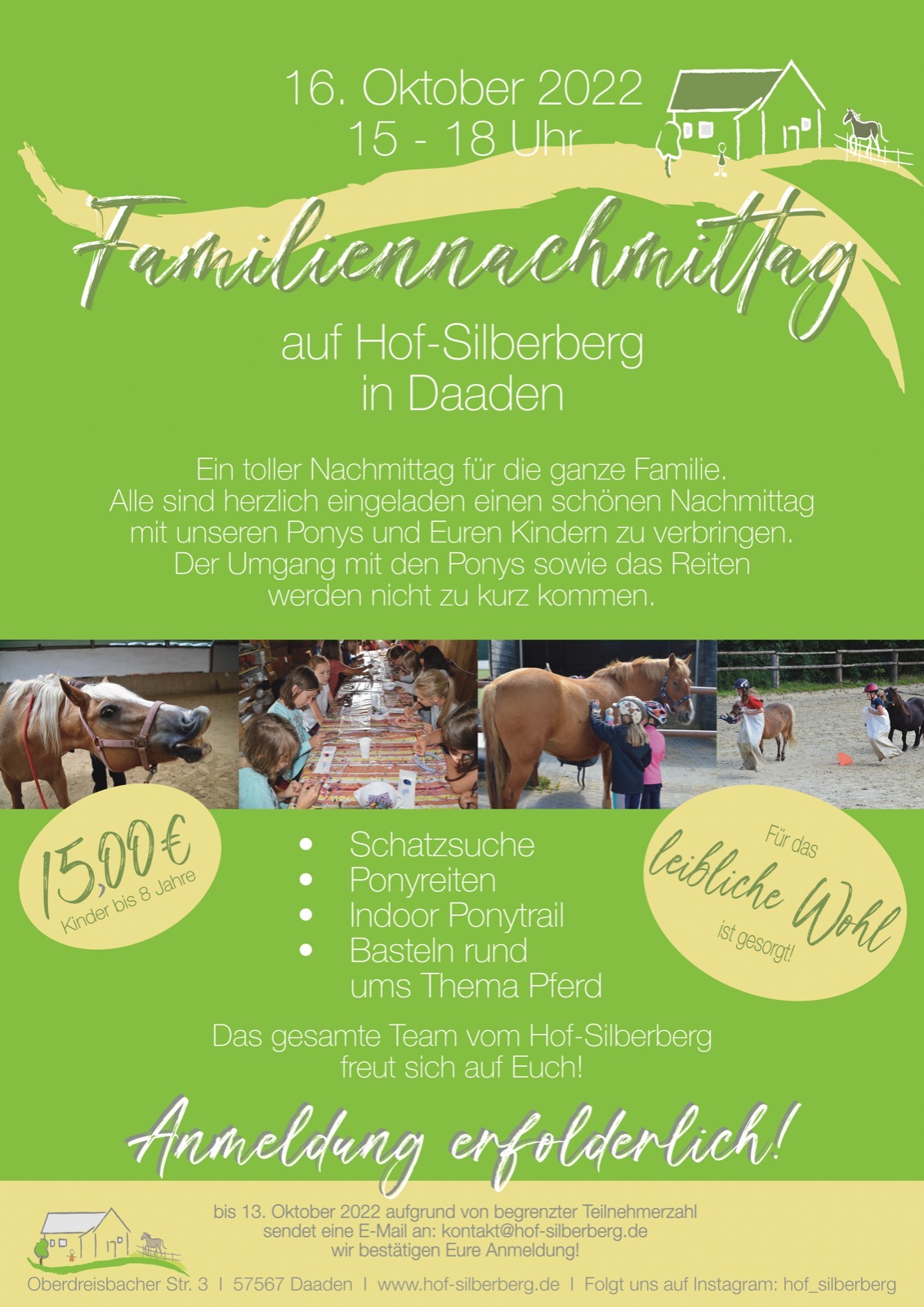 Familiennachmittag Hof-Silberberg 16. Oktober 2022